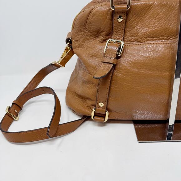Michael Kors Brown Camel Bedford Legacy Medium Convertible Satchel Bag Leather - Picture 8 of 16